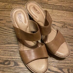 Born Women's Brown Slide Sandals